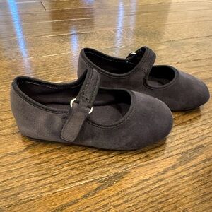 Zara Velvet Mary Janes Shoes Baby Toddler Girls 6.5 Black